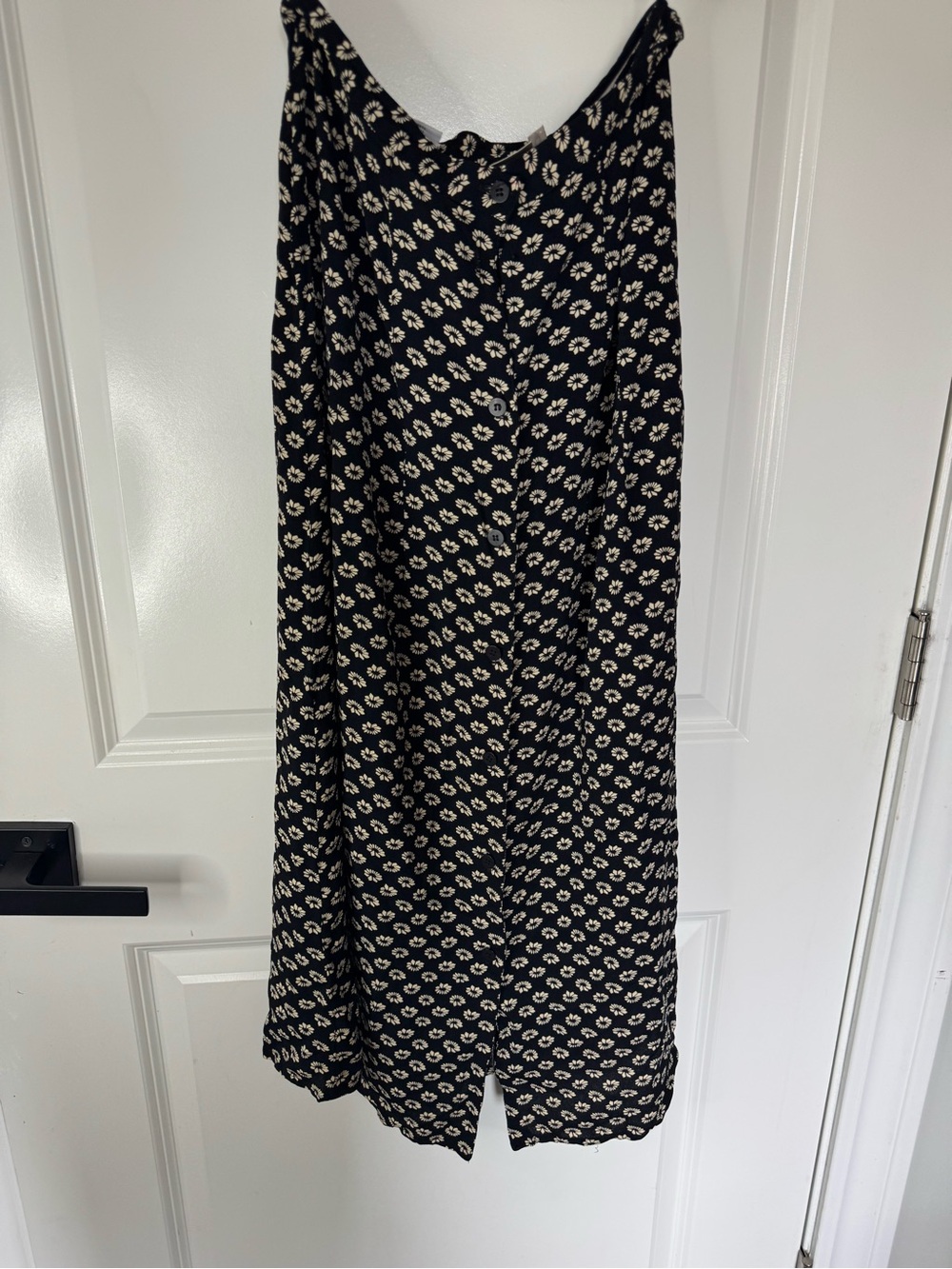 JH Collectibles Black Midi Skirt with Cream Floral Print